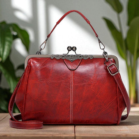 Vintage-Handtasche mit Klappverschluss