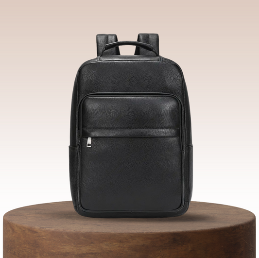 Everett - Top-Grain Leder Laptop-Rucksack