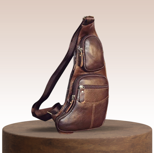 Beckett | Vintage Ledertasche Brusttasche Umhängetasche