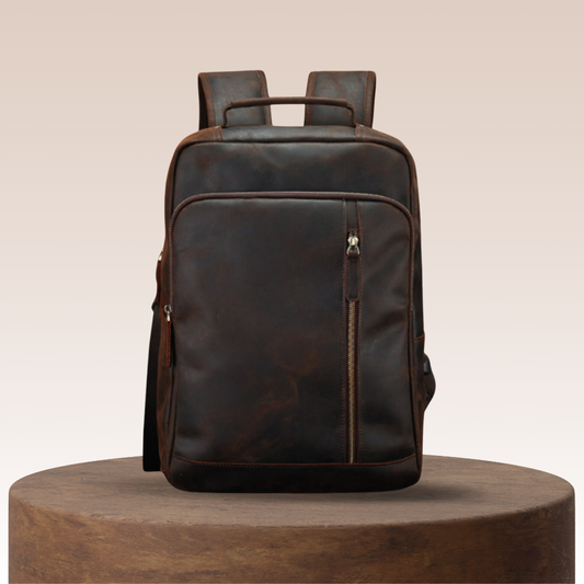 Josh | Herren Leder Professioneller Laptoprucksack